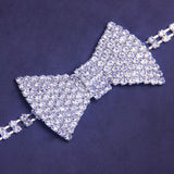 Classic Rhinestone Bow Tie Necklace