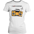 I Love Music Women's Unisex T-Shirt - White | Shop Sassy Chick