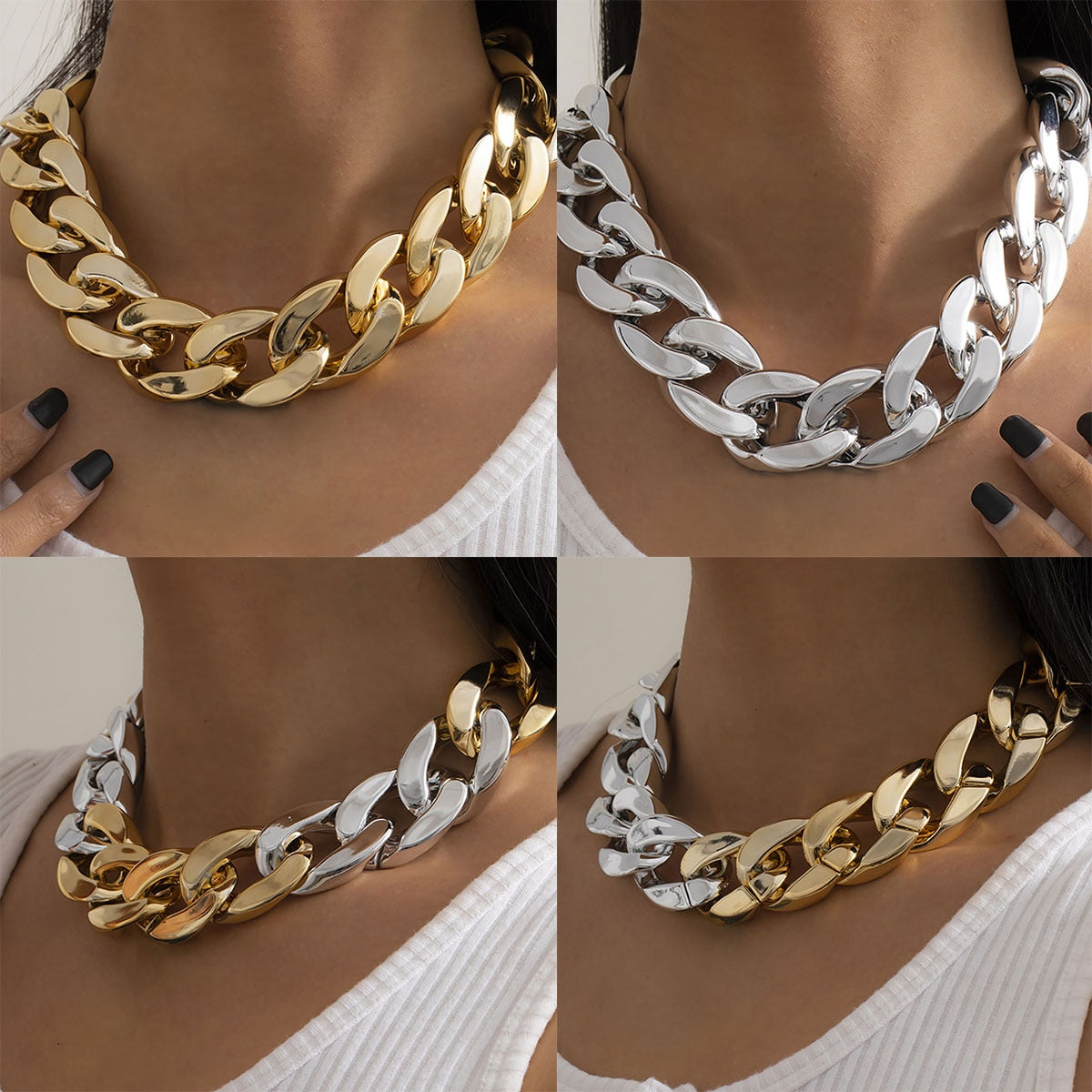 Model using Hip Hop Chain Necklace
