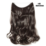 Dark Brown Invisible Wire No Clips In Hair Extension