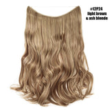 Ash Blonde Invisible Wire No Clips In Hair Extension