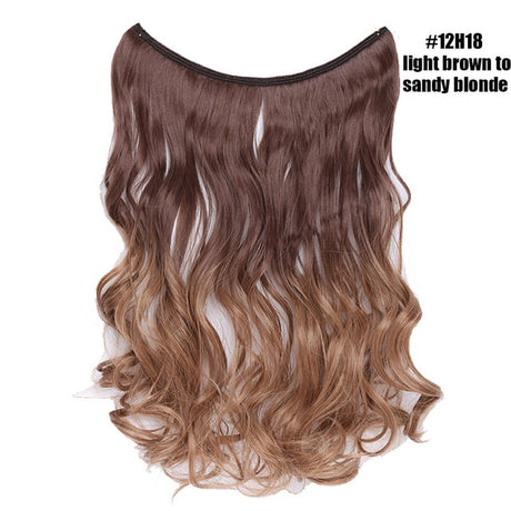 Sandy Blonde Invisible Wire No Clips In Hair Extension