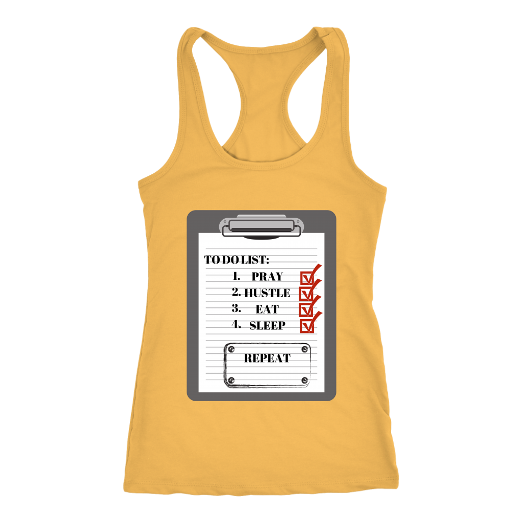 To Do List Racerback Tank Top - Yellow | Shop Sassy Chick