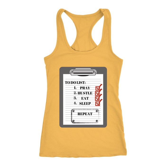 To Do List Racerback Tank Top - Yellow | Shop Sassy Chick