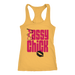 Sassy Chick Black Lips Racerback Tank Top - Yellow  | Shop Sassy Chick
