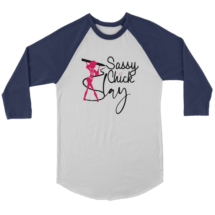 Sassy Slay Women's Long Sleeve - Navy | Shop Sassy Chick