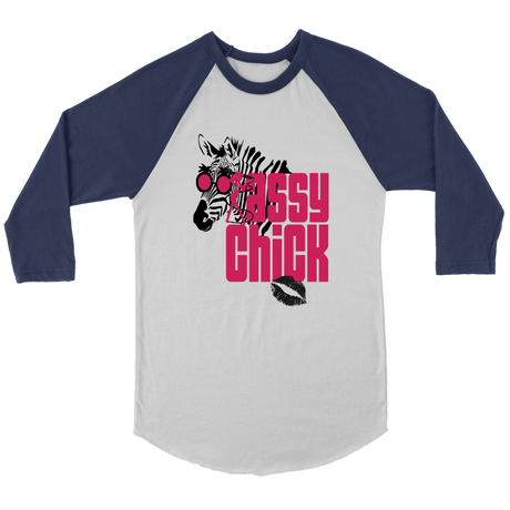Sassy Zebra Women's Long Sleeves-Navy | Shop Sassy Chick