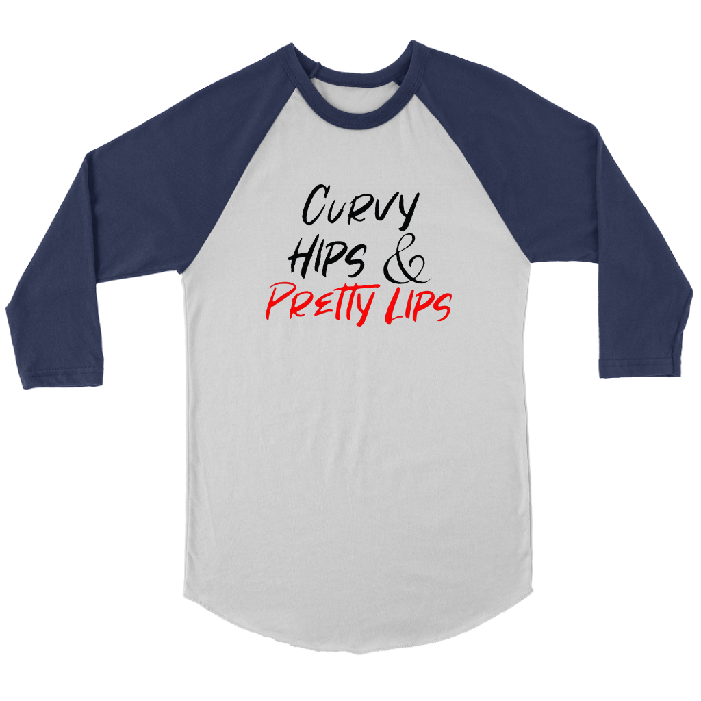Curvy Hips & Pretty Lips Long Sleeves - Shop Sassy Chick 