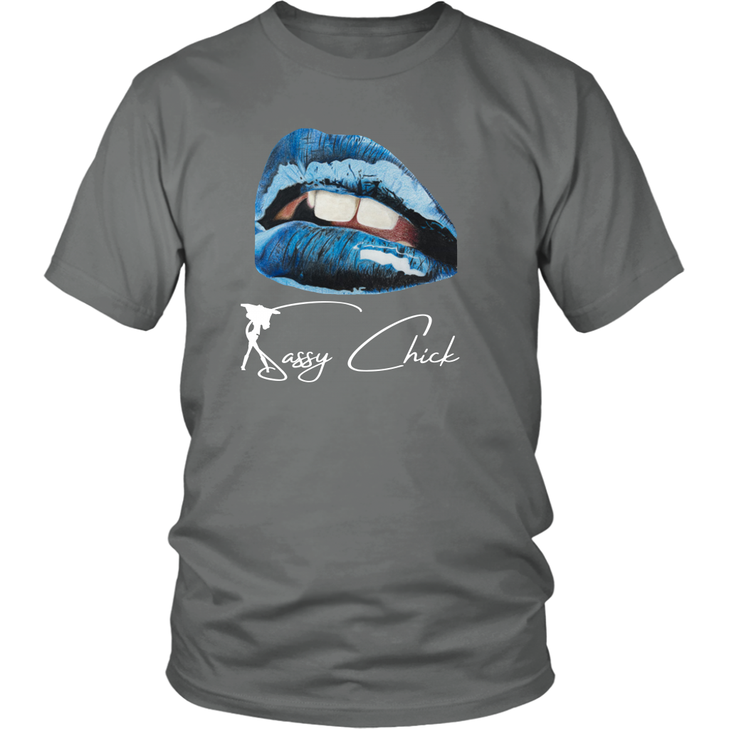 Blue Lips T-Shirt - Shop Sassy Chick 