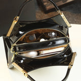 Compartment Leather Crystal Diamonds Shoulder Bag