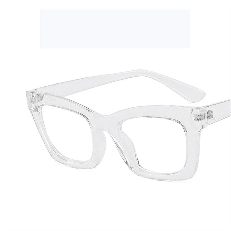 Transparent White Frame Vision Care Eyeglasses