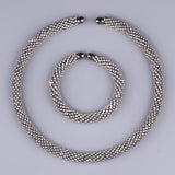 Silver Maxi Crystal Jewelry Set