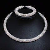 Silver Maxi Crystal Jewelry Set