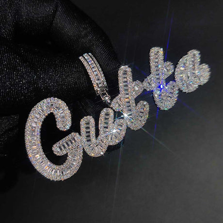 Personalized Bling Zircon Name Letter Pendant