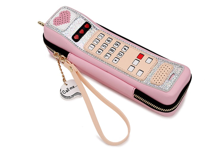 Pink Retro Phone Handbag