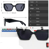 Size of Retro Polygon Cat Eye Colorful Sunglasses