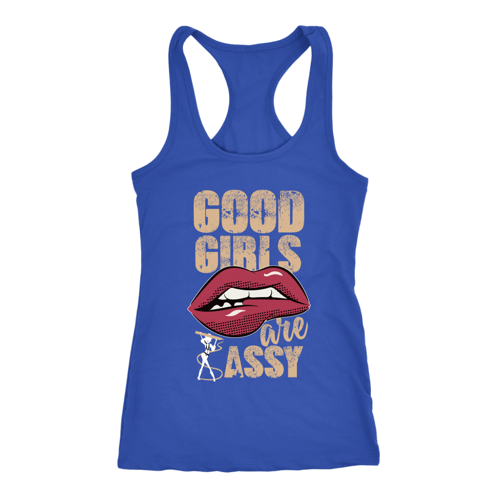 Good Girls are Sassy Tank Racerback Tank Top - Blue