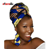 African Head Scarf and Earrings Set