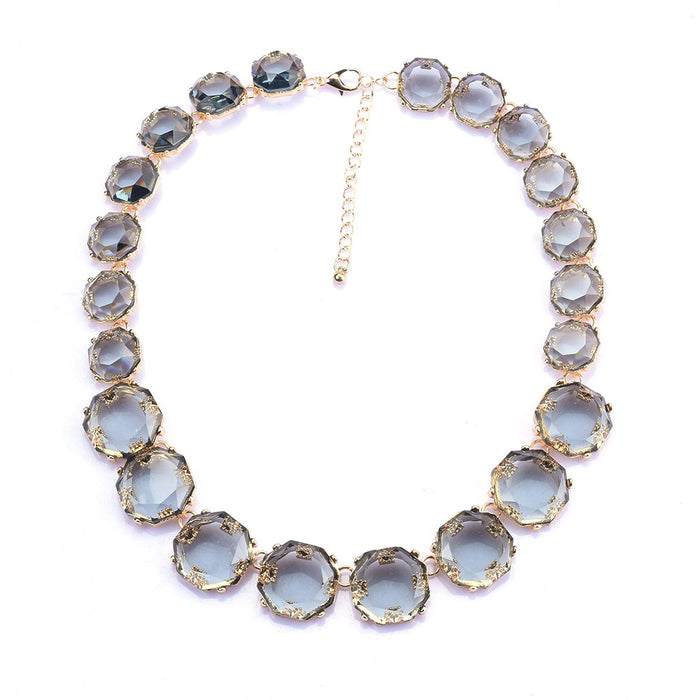 Candy Color Transparent Gem Necklace