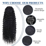 Long Kinky Curly Ponytail Synthetic Hair Clip