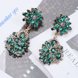 Green Crystal Rhinestone Necklace Set