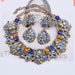 Indian Rhinestone Necklace Jewelry Set