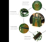 Crocodile Pattern Leather Handbag