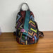 Vintage Genuine Leather Back Bag with Patchwork
