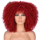 Blonde Mixed Short Afro Kinky Curly Wigs