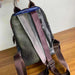 Vintage Genuine Leather Back Bag with Patchwork