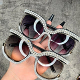 Diamond Oversized Round Sunglasses