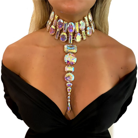 Rhinestone Shiny Collar Necklace