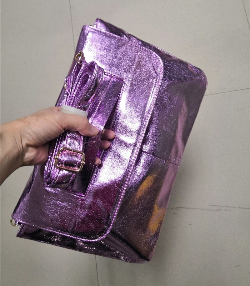 Leather Envelope Clutch Bag
