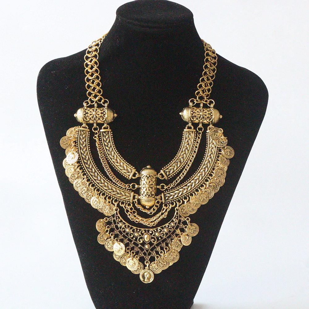 Boho Chic Gold Vintage Necklace