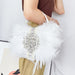 Ostrich Feather Tassel Party Clutch Bag