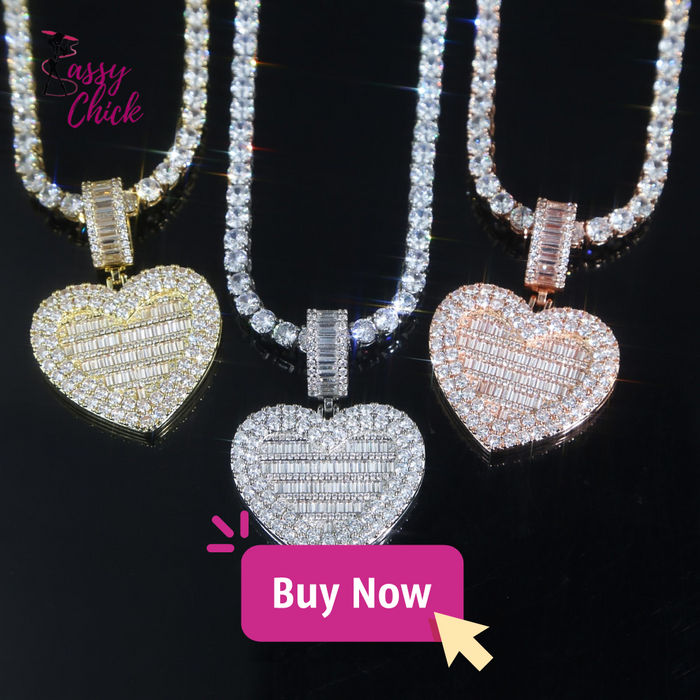 Heart-shaped Cubic Zirconia Pendant