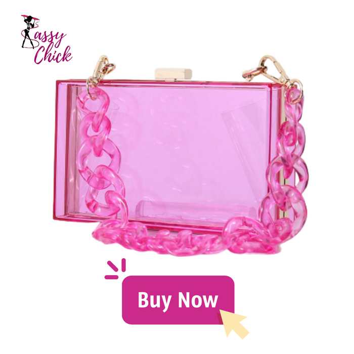 Candy Color Acrylic Jelly Clutch Purse