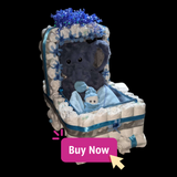 Custom Baby Boy Stroller Diaper Cake