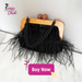 Ostrich Feather Party Clutch