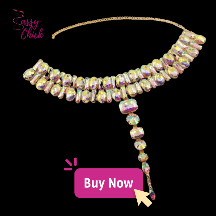 Rhinestone Shiny Collar Necklace