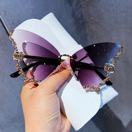 Oversized Diamond Butterfly Sunglasses