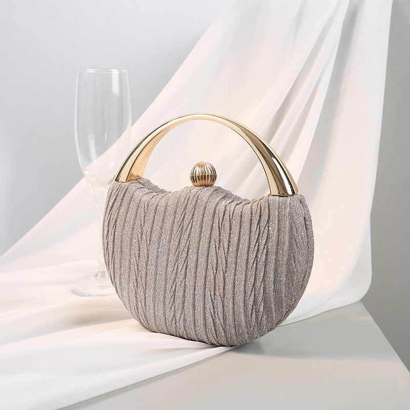 Elegant Round Shoulder Clutch Bag