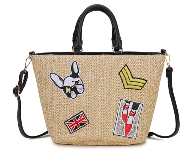 Straw Sassy Girl Shoulder Bag