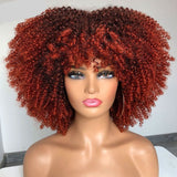 Blonde Mixed Short Afro Kinky Curly Wigs