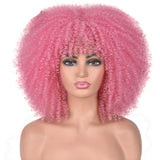 Blonde Mixed Short Afro Kinky Curly Wigs