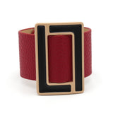 Geometric Wrap Leather Bracelet