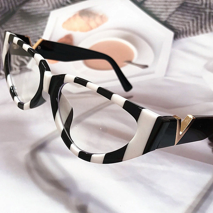 Zebra Cat Eye Eyeglasses