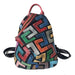 Vintage Genuine Leather Back Bag with Patchwork