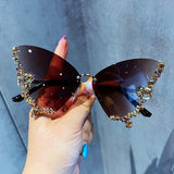 Oversized Diamond Butterfly Sunglasses