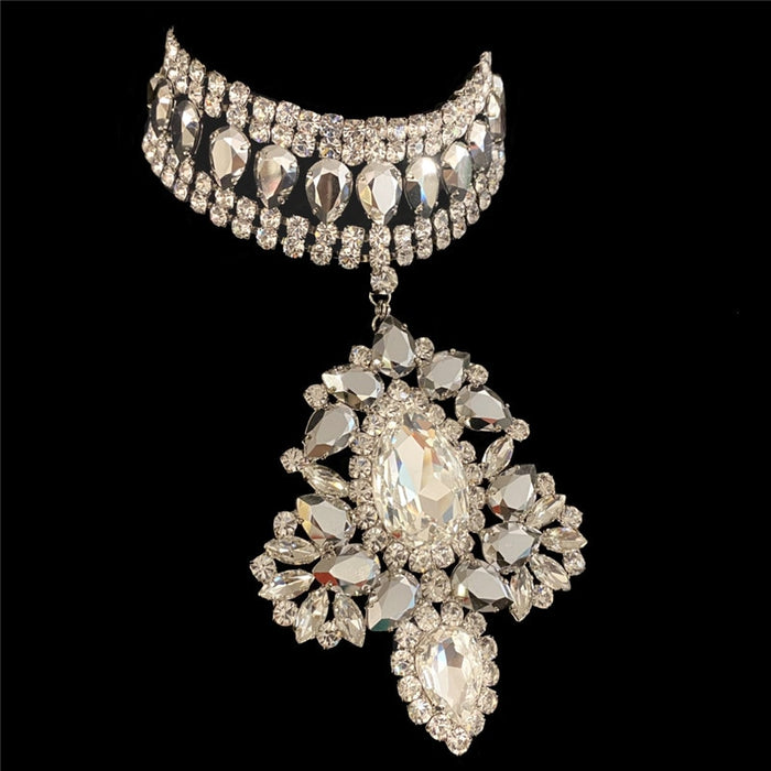 Luxury Rhinestone Crystal Choker Necklace